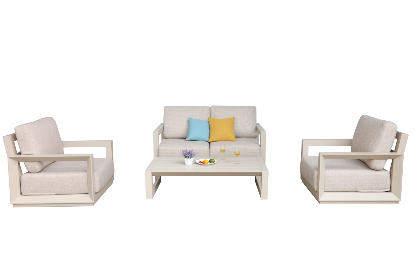 New Luxury Aluminum 2 Seater Sofa Set