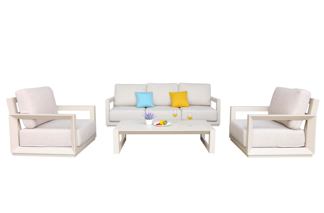 New Luxury Aluminum 3 Seater Sofa Set