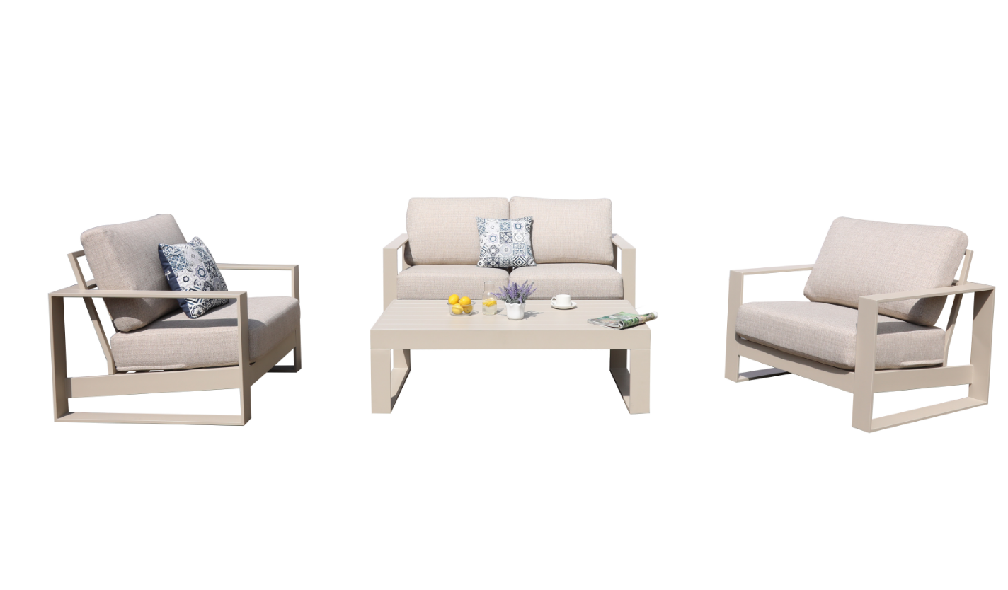 2 Seater Aluminum Sofa Set