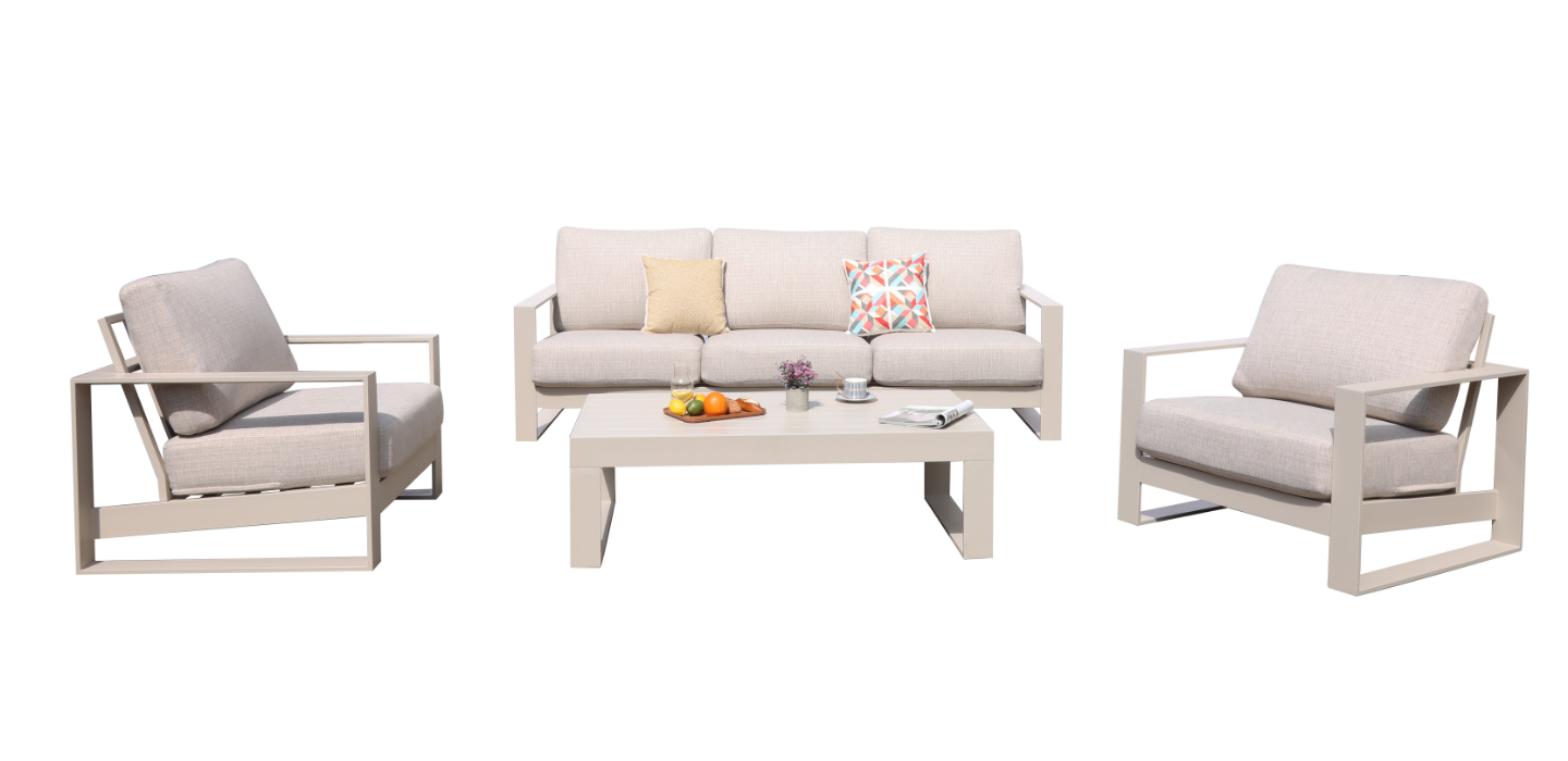 3 Seater Aluminum Sofa Set